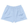 MJL Athletic Shorts in light blue with an elastic waistband, shown flat on a white background. These sportswear shorts offer a smooth, minimalist design without visible logos or extra details.
