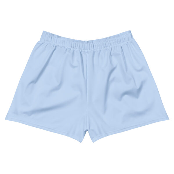 MJL Athletic Shorts in light blue with an elastic waistband, shown flat on a white background. These sportswear shorts offer a smooth, minimalist design without visible logos or extra details.