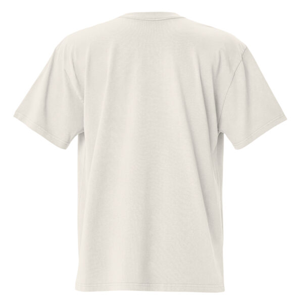 Back view of the Oversized faded t-shirt, featuring short sleeves and a light beige color with no visible logos, text, or designs.