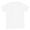 The Short-Sleeve Unisex T-Shirt is displayed flat from the back, showing its plain white design with no visible logos, patterns, or decorations.