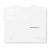 A folded ADAM XXX tantoe oud White Short-Sleeve T-shirt with small chest text: ADAM XXX tantee oud—XXX in red, the rest in black.