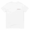 The ADAM XXX tantoe oud White Short-Sleeve T-shirt features a minimalist design with small black “ADAM XXX sunrise oud” text on the left chest, combining simplicity and subtle style inspired by tantoe oud elegance.