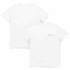 ADAM XXX tantoe oud White Short-Sleeve T-shirt shown from front and back. The front has small red and black text on the left chest reading ASIAN XXII Limited label by ADAM XXX. The back is plain with no design.